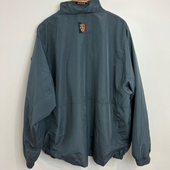 Sunice Vintage Golf 1/2 half Zip Windbreaker Pocket Gray Mens XXL 2XL 80s Jacket - Picture 7 of 15
